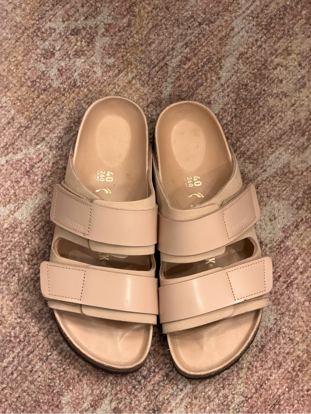 Birkenstock Pink Triple-Strap Slide Sandals